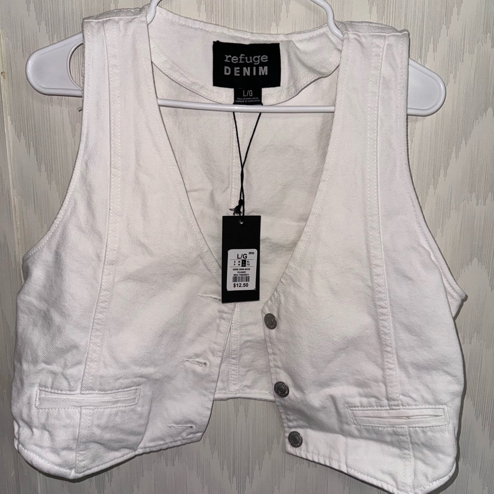 White Women's Vest
